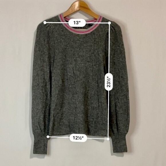 Halogen Women’s Knit Long Sleeve Crew Neck Sweater Grey Dark Heather Size XS NWT - Picture 9 of 9